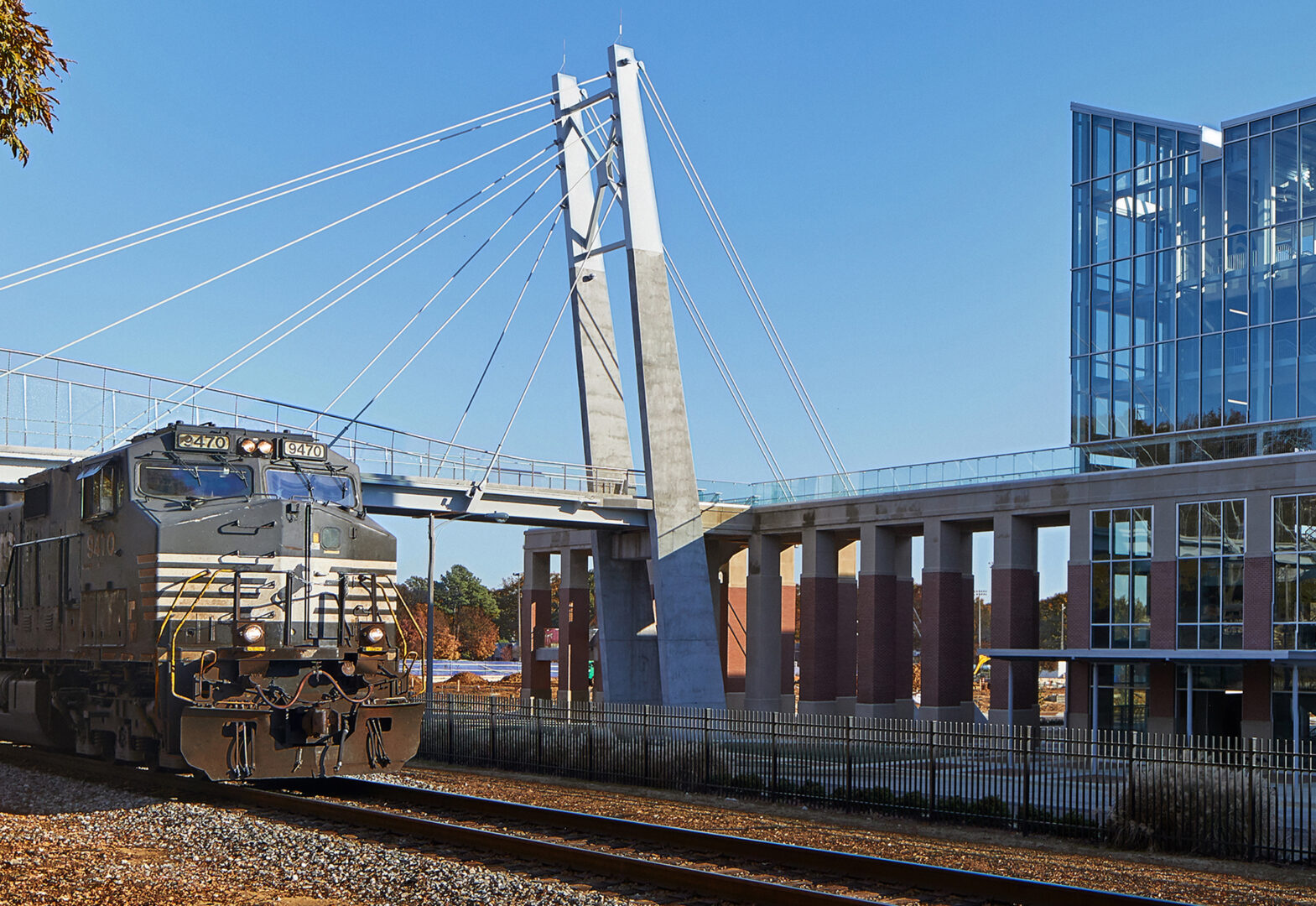 University of Memphis Pedestrian Bridge and Parking